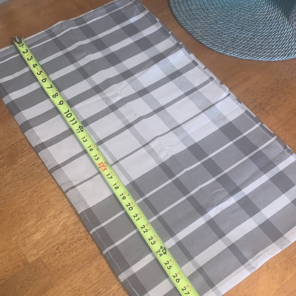 Quiltina New In Package set of four placemats, gray checkered 100% cotton BOGO 🌻 - Picture 8 of 13